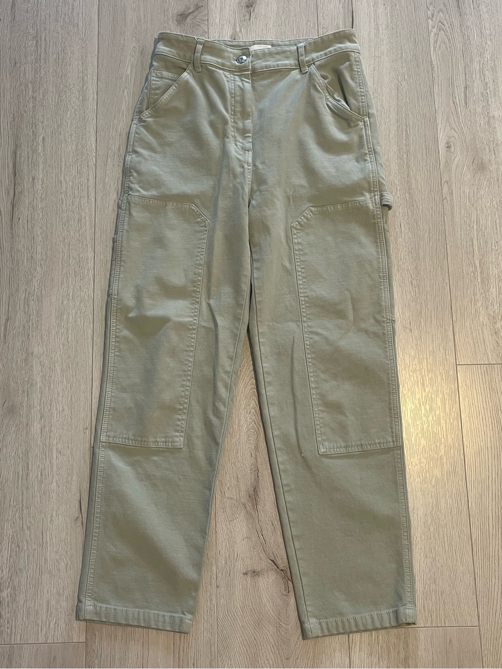 Aritzia Wilfred Free Brennan Pant - Silver Sage Green Utility Pants